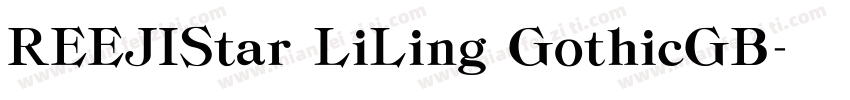 REEJIStar LiLing GothicGB字体转换
